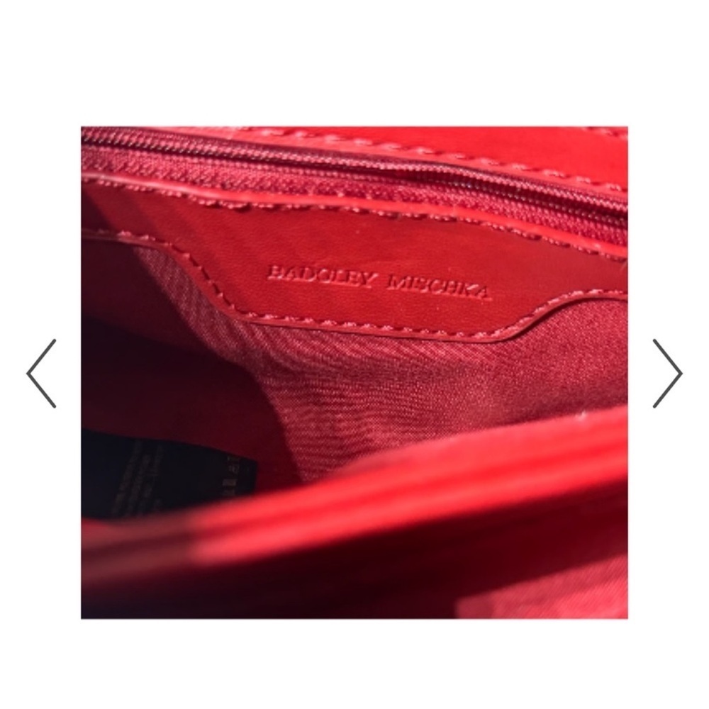 💖 NWT Badgley Mischka Red Tweed Chain Crossbody ✨ Chic Statement Bag - Picture 8 of 9